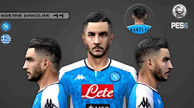 Ultigamerz Pes 6 Kostas Manolas Ssc Napoli Face