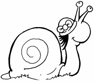 desenho de caracol para pintar