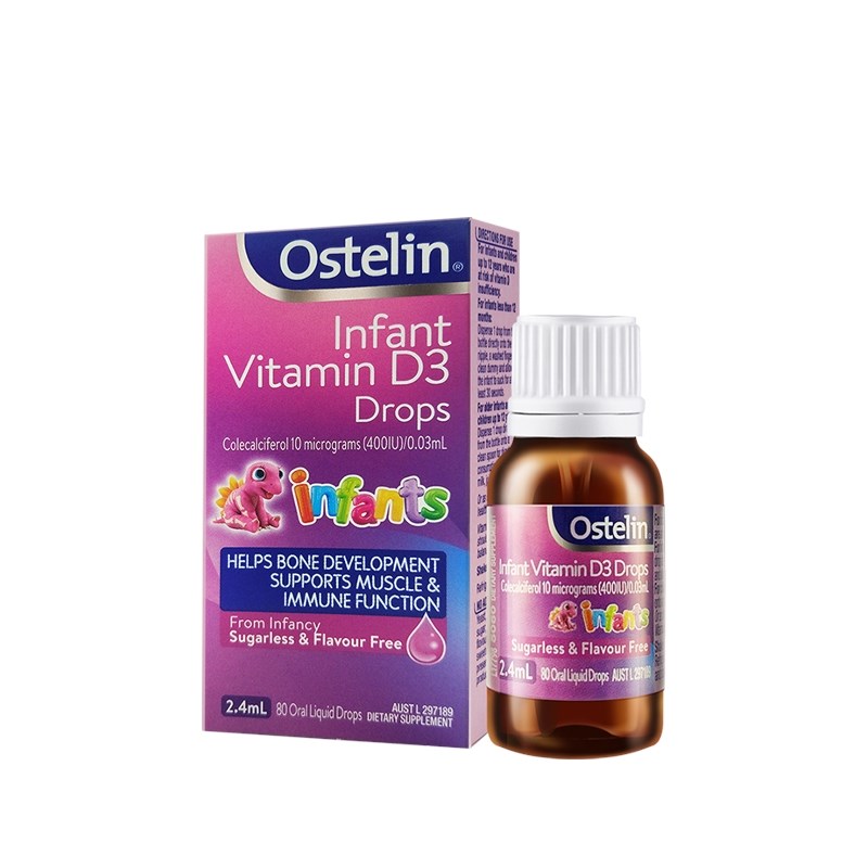 [GIÁ ĐẶC BIỆT] Ostelin Bổ sung Vitamin D dạng nước cho trẻ sơ sinh Infant Vitamin D3 Drops 2.4 ml