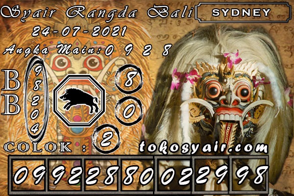 Syair Sidney Hari Ini Sabtu 24072021 Prediksi HK Malam