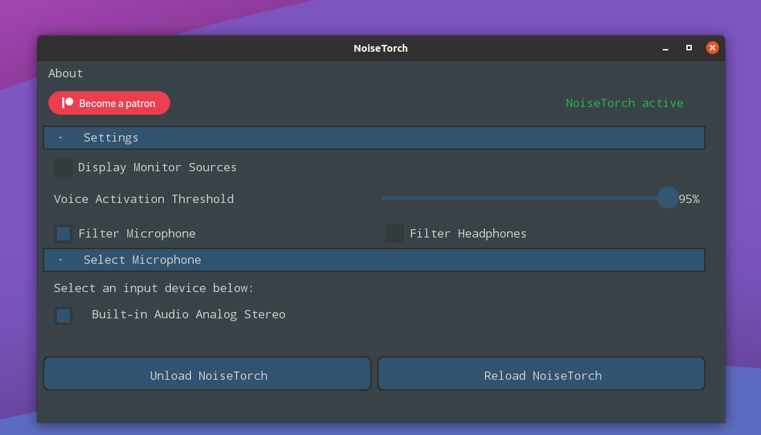 NoiseTorch Is A RealTime Microphone Noise Suppression Application For