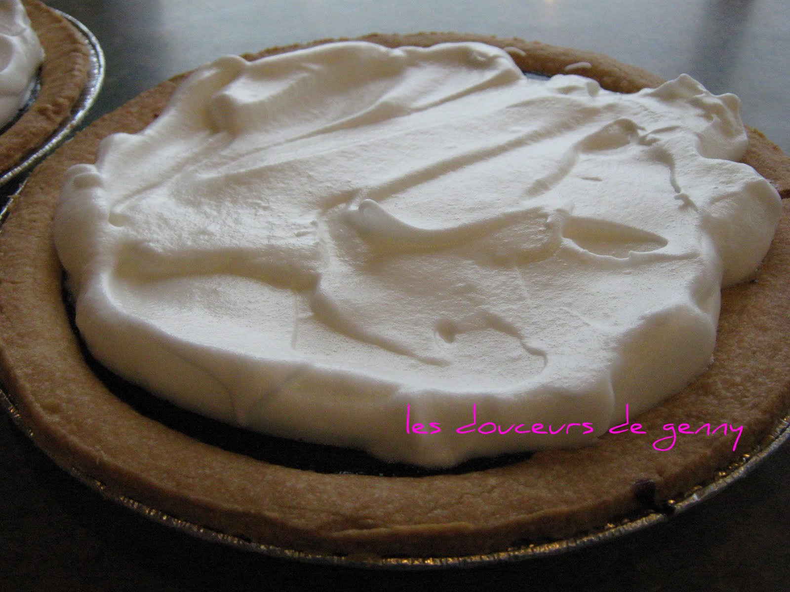 Les douceurs de genny TARTE AU CHOCOLAT ET MERINGUE