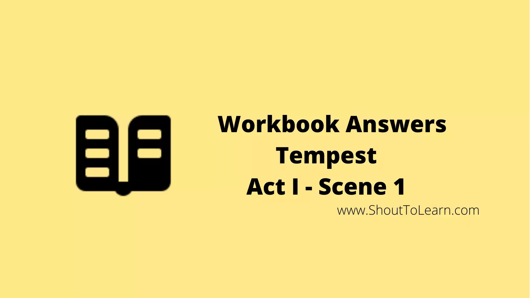 Workbook Answers of Tempest Act 1 Scene 1