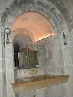 Altar of the the relics of St Benedict at Saint-Benoît-sur-Loire