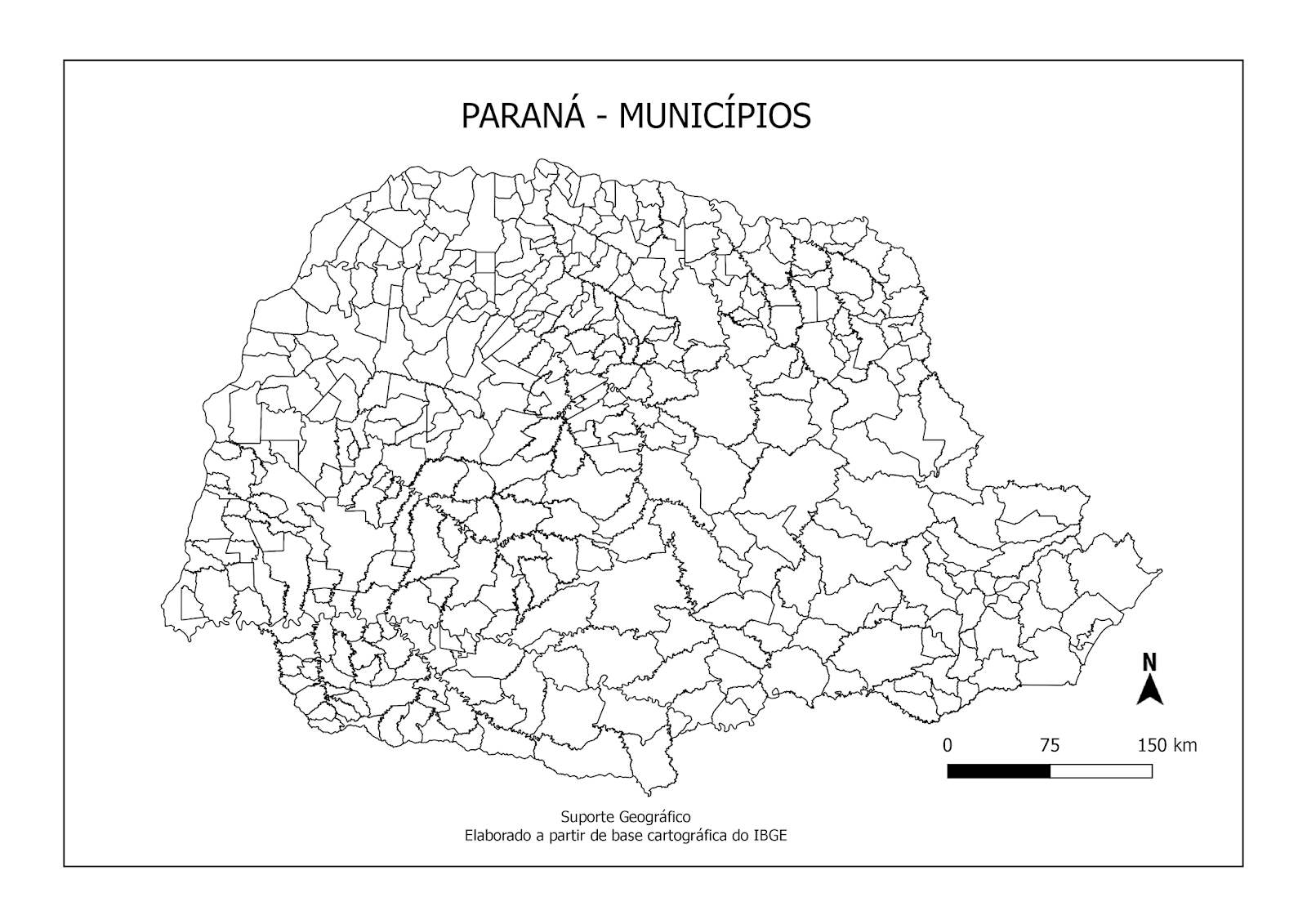 MAPA MUNICÍPIOS DO PARANÁ MAPA MUNICÍPIOS DO PARANÁ