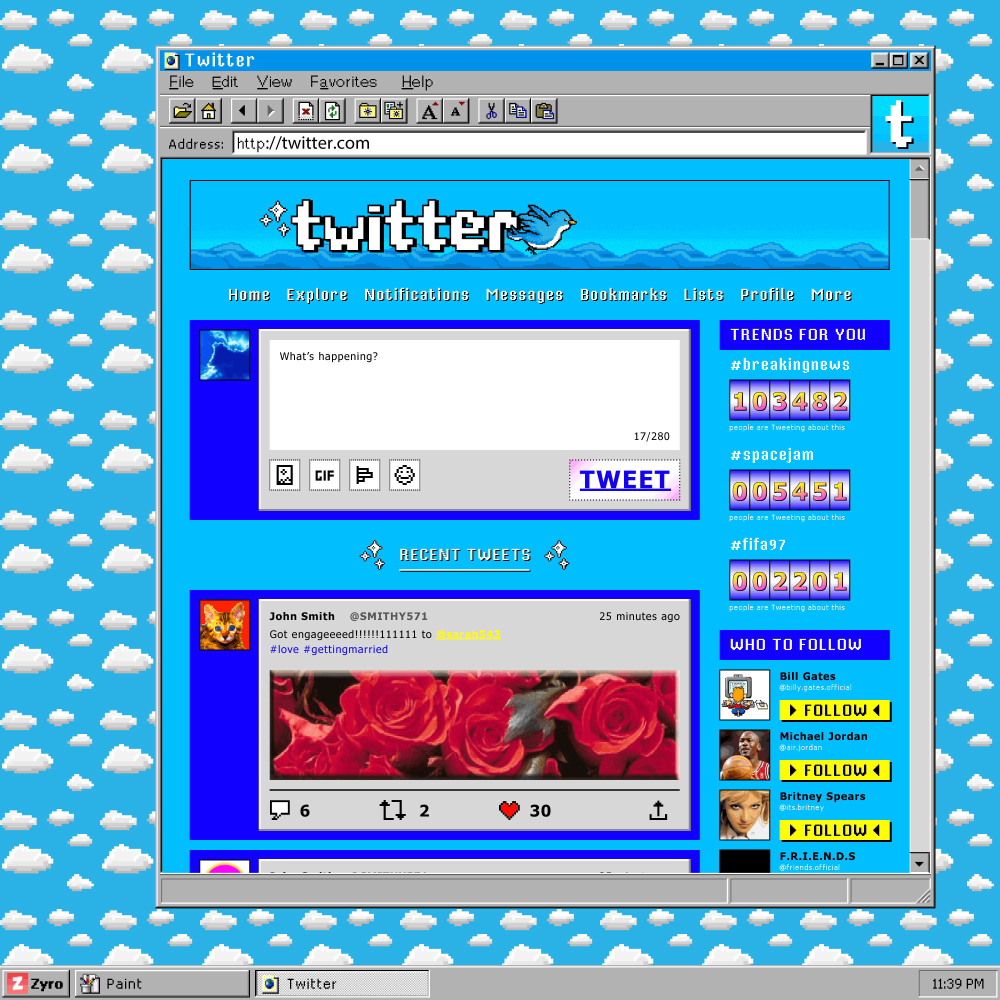 If Twitter Website Existed in the ‘90s