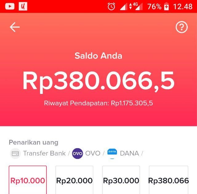 Penghasilan Tiktok Saya Like And Share