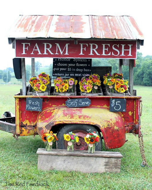 The Red Feedsack Farm Fresh Flowers