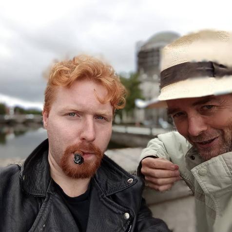 Daniel Wade and myself on O'Donovan Rossa Bridge, Dublin 2021.