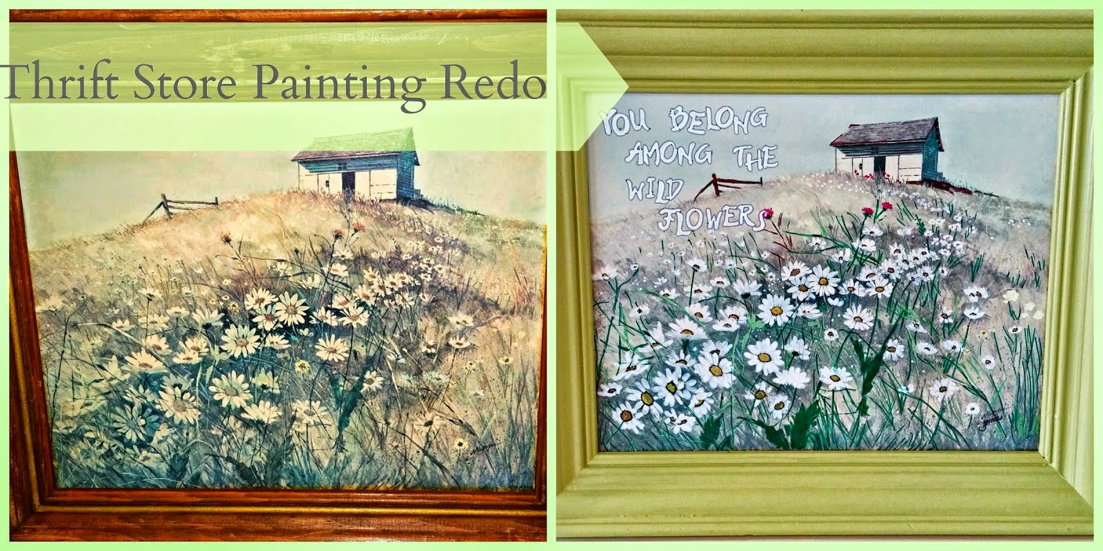 Trash to Treasure Upcycled Thrift Shop Paintings Little Vintage Cottage