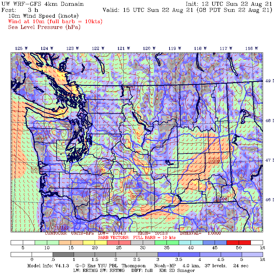 Cliff Mass Weather Blog Evening Northwest Winds Descend the Eastern