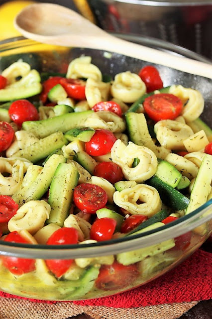 Summer Vegetable Tortellini Salad with Zucchini and Cherry Tomatoes Image