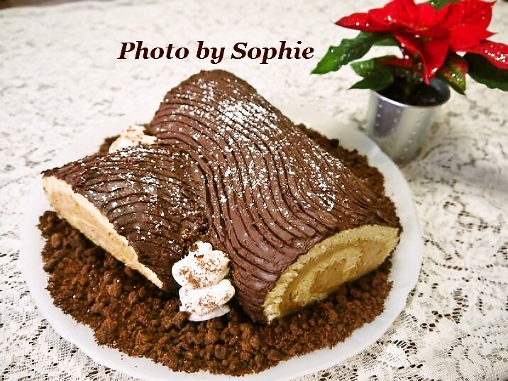 Home Party Dessert Recipe Yule Log with CaramelEspresso Filling