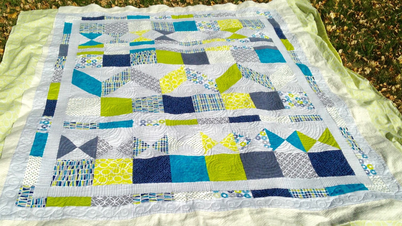 QUILTS AND SUCH Lime Green & Modern