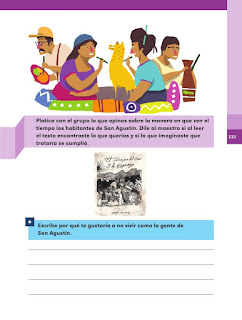 Apoyo Primaria Español 2do grado Bloque 3 lección 13 Mi pueblo se llama San Agustín