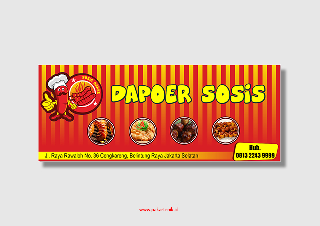 Download 3 Spanduk Banner Sosis Bakar Format CDR Pakar