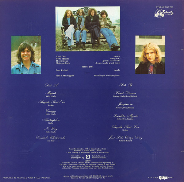 Альбом песен посвященный крокусу. Krokus 1976. Обложки CD Krokus. Томми Кифер Крокус. Krokus группа 1986.
