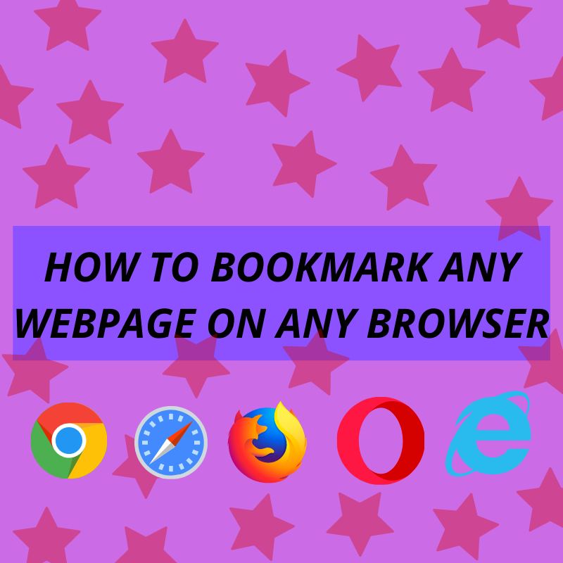 Bookmark Any webpage on any browser