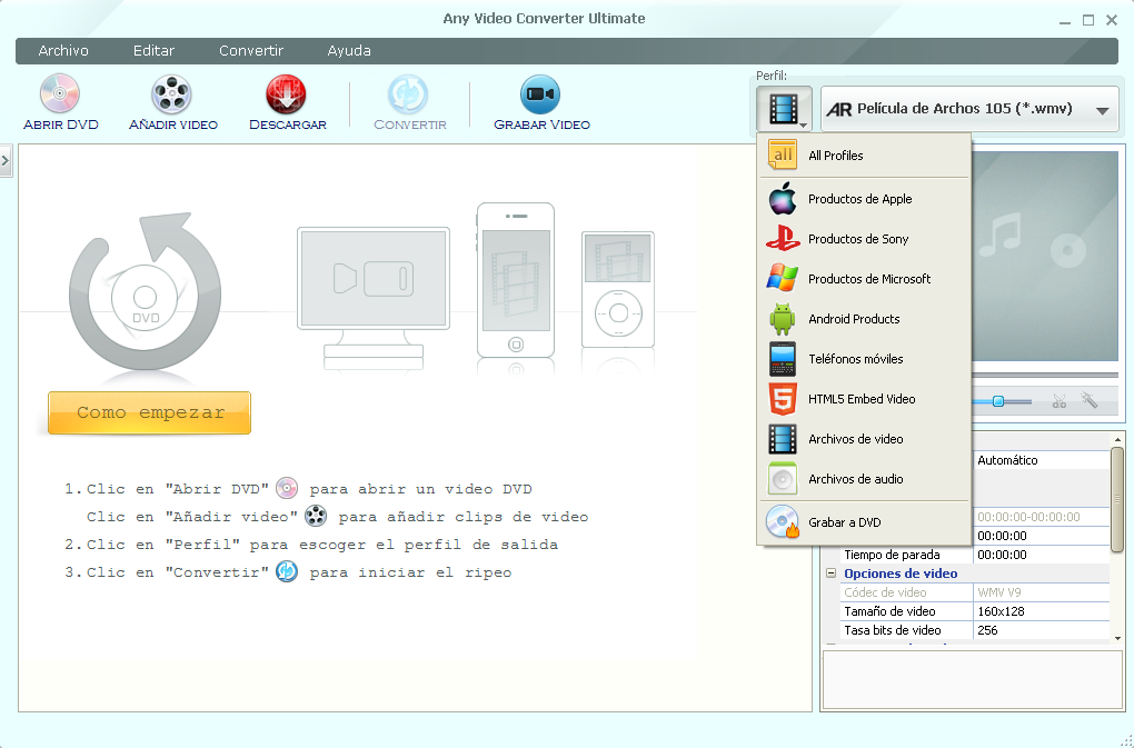 Any Video Converter Ultimate 4.5.6 [Todo en uno de edición y conversión