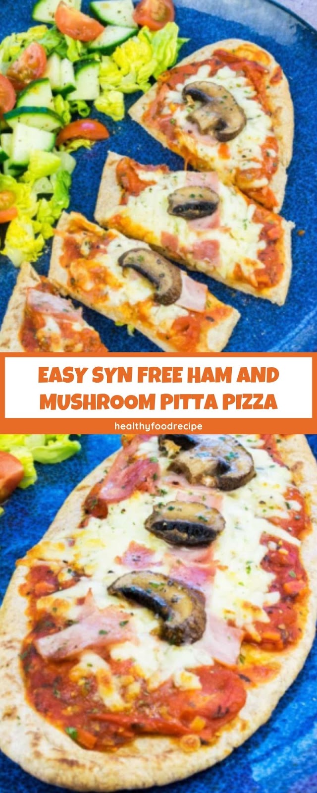 EASY SYN FREE HAM AND MUSHROOM PITTA PIZZA EASY SYN FREE HAM AND MUSHROOM PITTA PIZZA