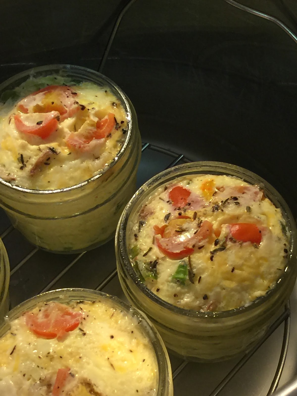 Tracy Cooks in Austin Mini crustless quiche in those little jars, so