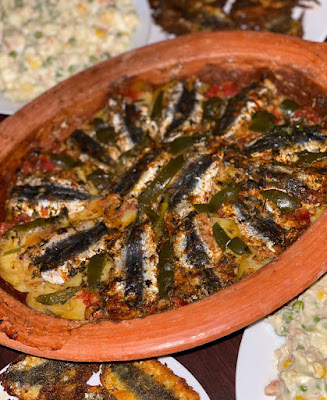 طاجين السردين بالبطاطس