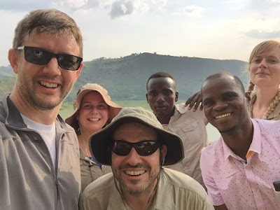 The field team. L - R Dr Matt Jones, Laura, Dr Dave Ryves, Ganja, Richard, Tessa Driessen.