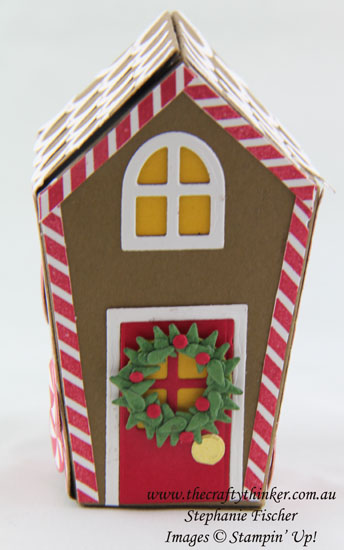 Stampin Up, #thecraftythinker, Christmas Treat Box, Gingerbread House,Xmas Table Favour, Sweet Home Bundle, Stampin Up Australia Demonstrator, Stephanie Fischer, NSW