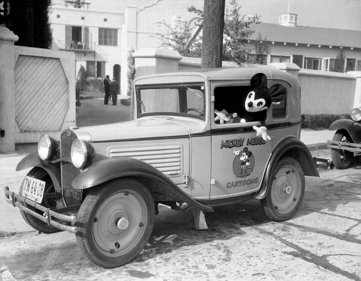 Mickey Mouse Driving Personalized Car, 1933 ~ Vintage Everyday