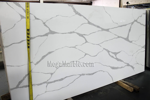 Quartz countertops that look like white marble Mega A9