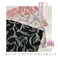 Moss Crepe Printed, Ironless Fabric