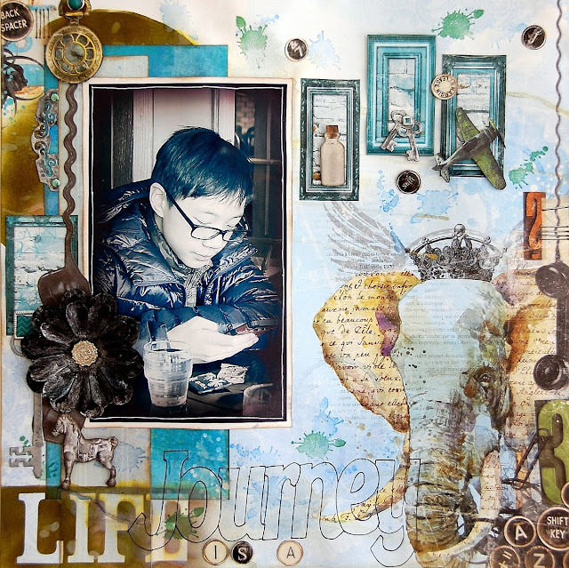 Life Is A journey Layout by Irene Tan using BoBunny Life In Color Collection