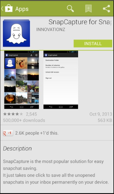 تطبيق SnapCapture  لتحميل الفيديو من سناب شات 