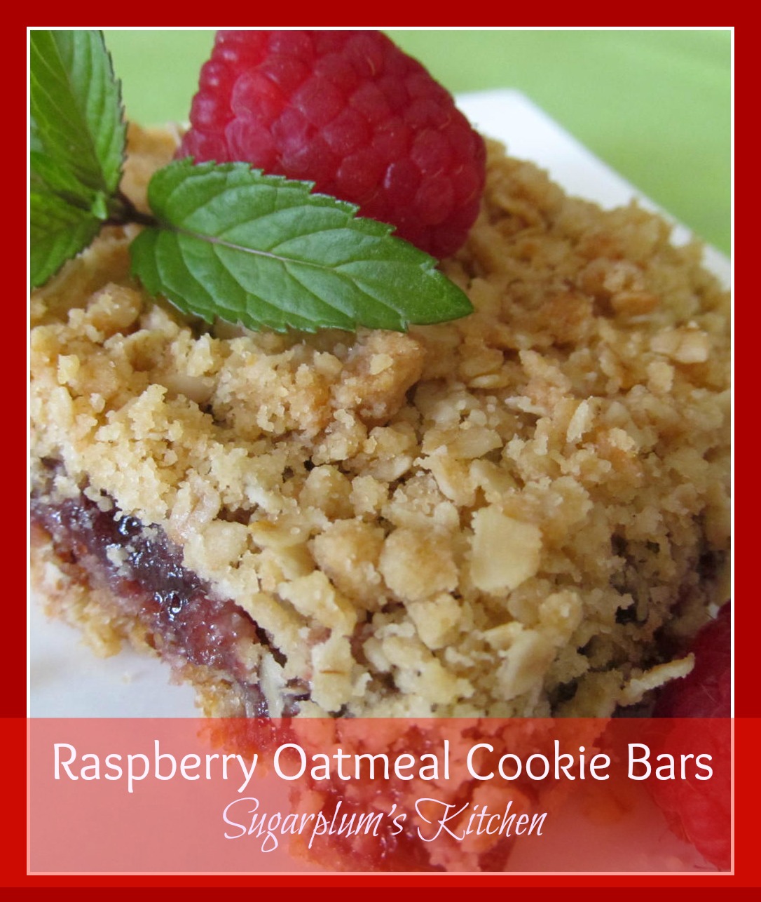 Sugarplum&amp;#39;s Kitchen: Raspberry Oatmeal Cookie Bars