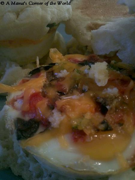 Recipe for Baked Egg Breakfast Sandwiches ~ A Mama's Corner of the World