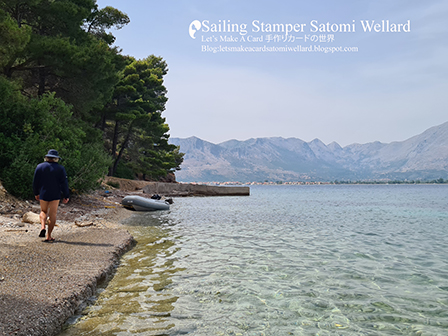 Life on Sailing Boat SATOMI Asprogiali Beach Greece  by Sailing Stamper Satomi Wellardギリシアでの船上生活