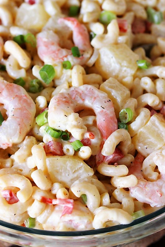 my kitchen world tour Pineapple Shrimp Macaroni Salad