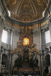 cathedra st bernini petri peter chair basilica vatican bible throne san lost angels bronze clay sculptures miracles journal alter area