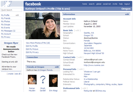 create a facebook profile. Facebook