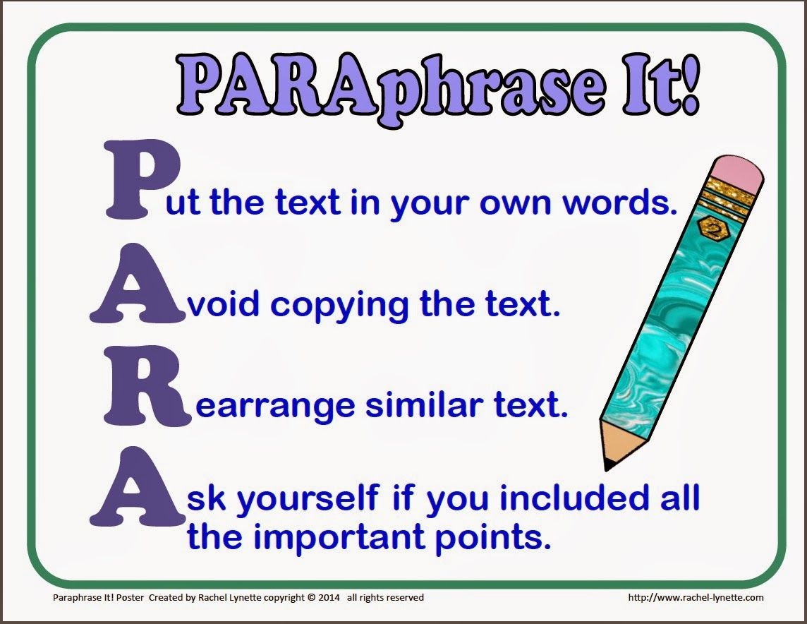 online exercises for paraphrasing