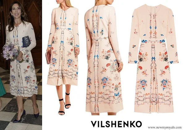 Crown Princess Mary wore Vilshenko Jerry floral print silk dress
