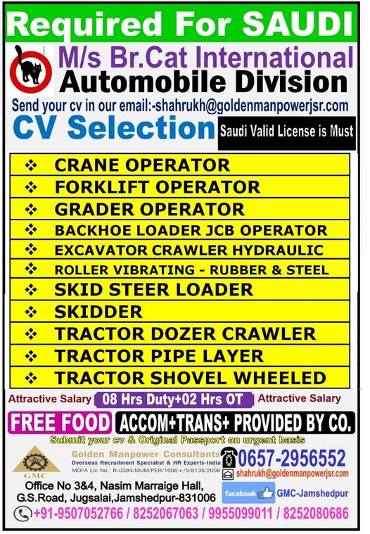 SAUDI JOBS : REQUIRED FOR A LEADING COMPANY IN SAUDI - gulf jobs