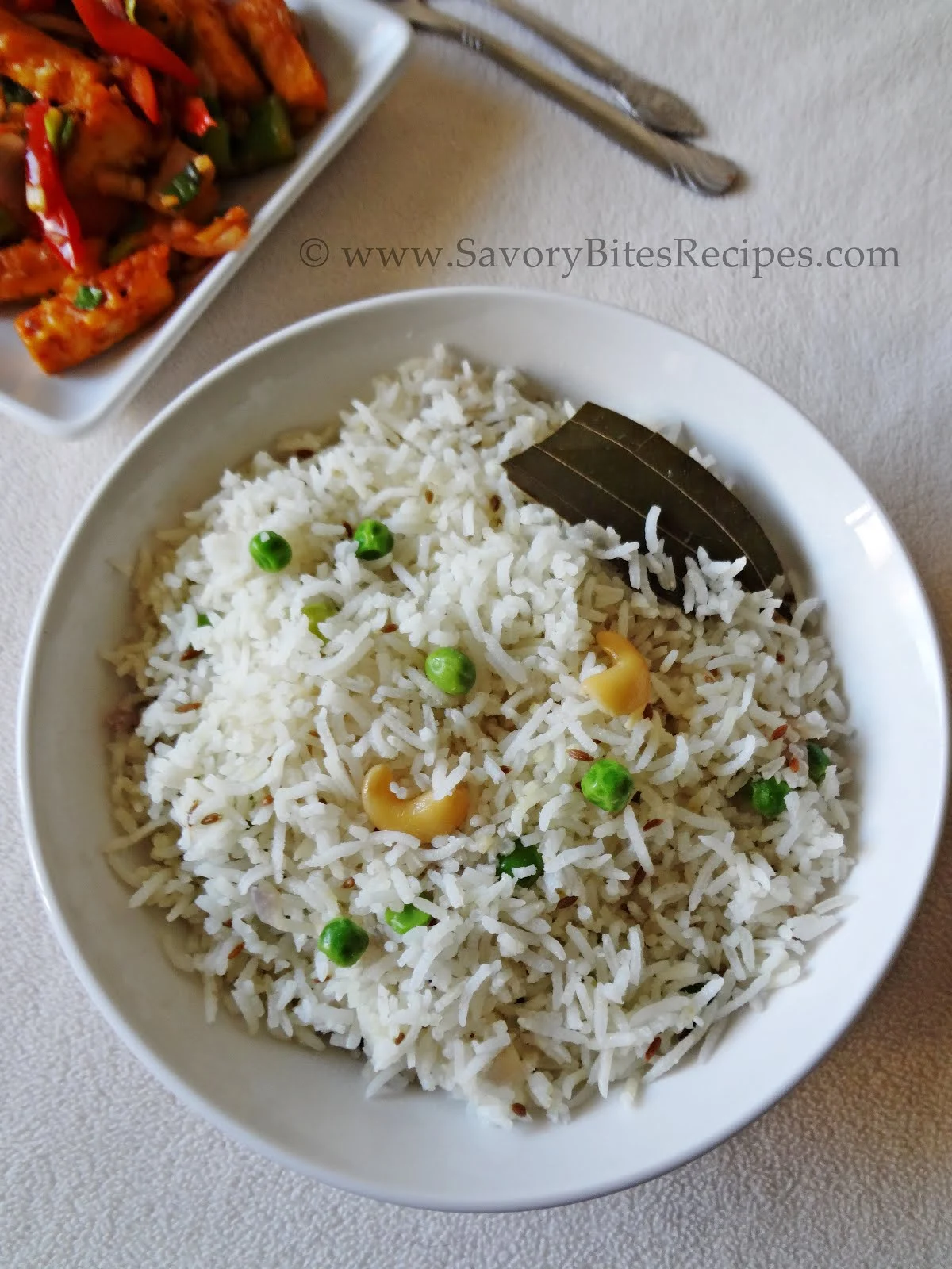 Jeera Rice Peas Pulao Vegetarian Rice