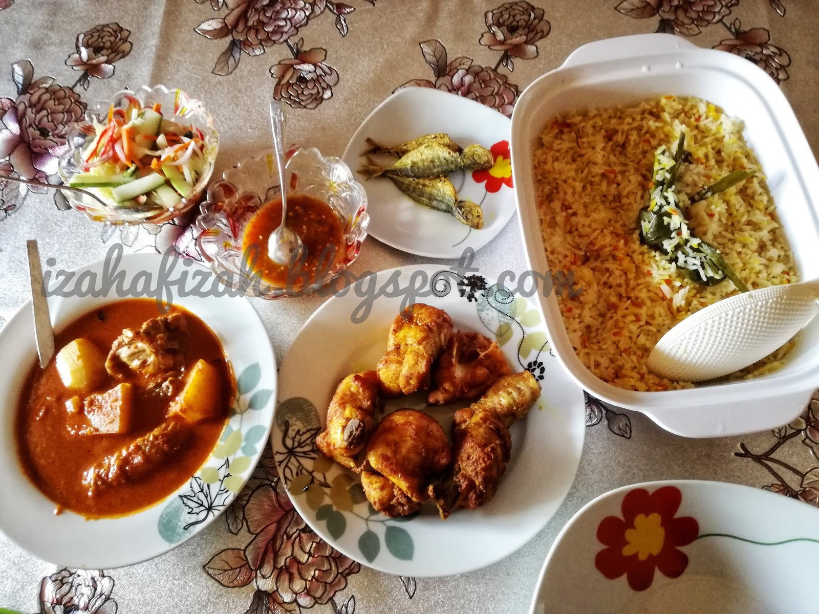 Izahafizah Blogspot Com Resepi Nasi Minyak Gulai Ayam