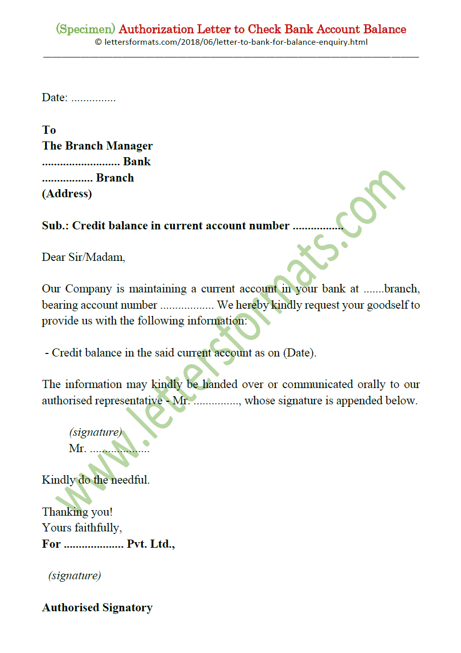 Authorization letter for bank passbook