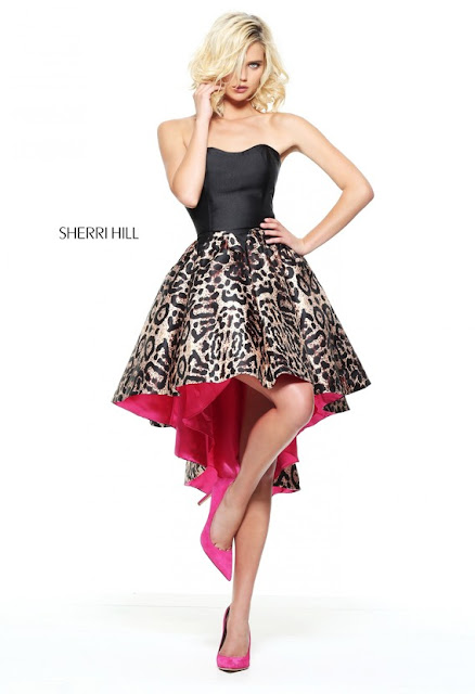 sherri hill cheetah print prom dress