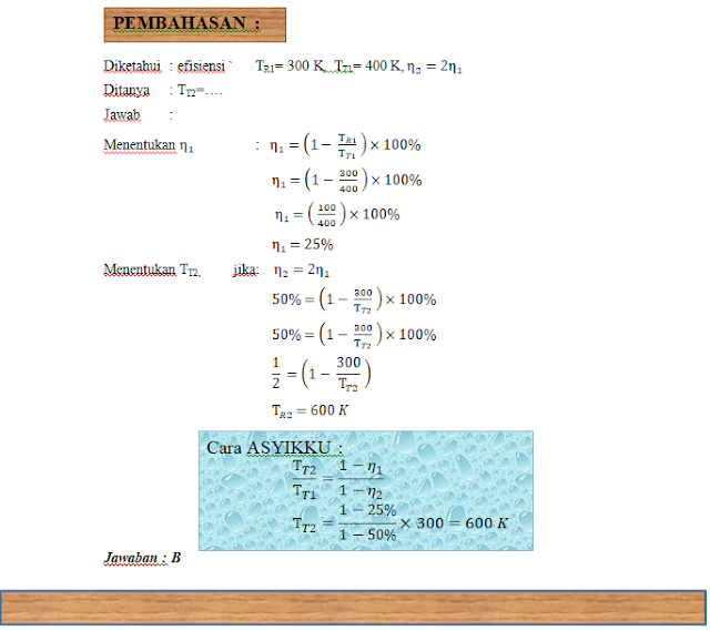 SOAL DAN PEMBAHASAN TERMODINAMIKA FISIKA ASYIKKU