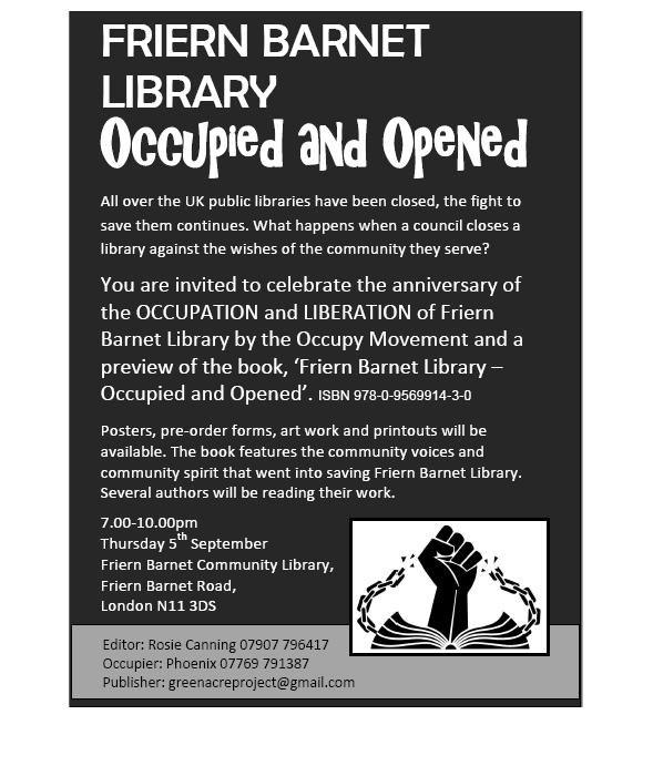 99 is.... The Eye Friern Library Occupied and