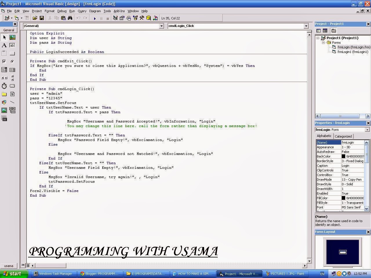 PROGRAMMING WITH USAMA