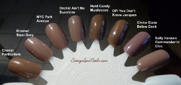 Ultimate Mushroom/Taupe Nail Polish Comparison Guide...8 Different ...